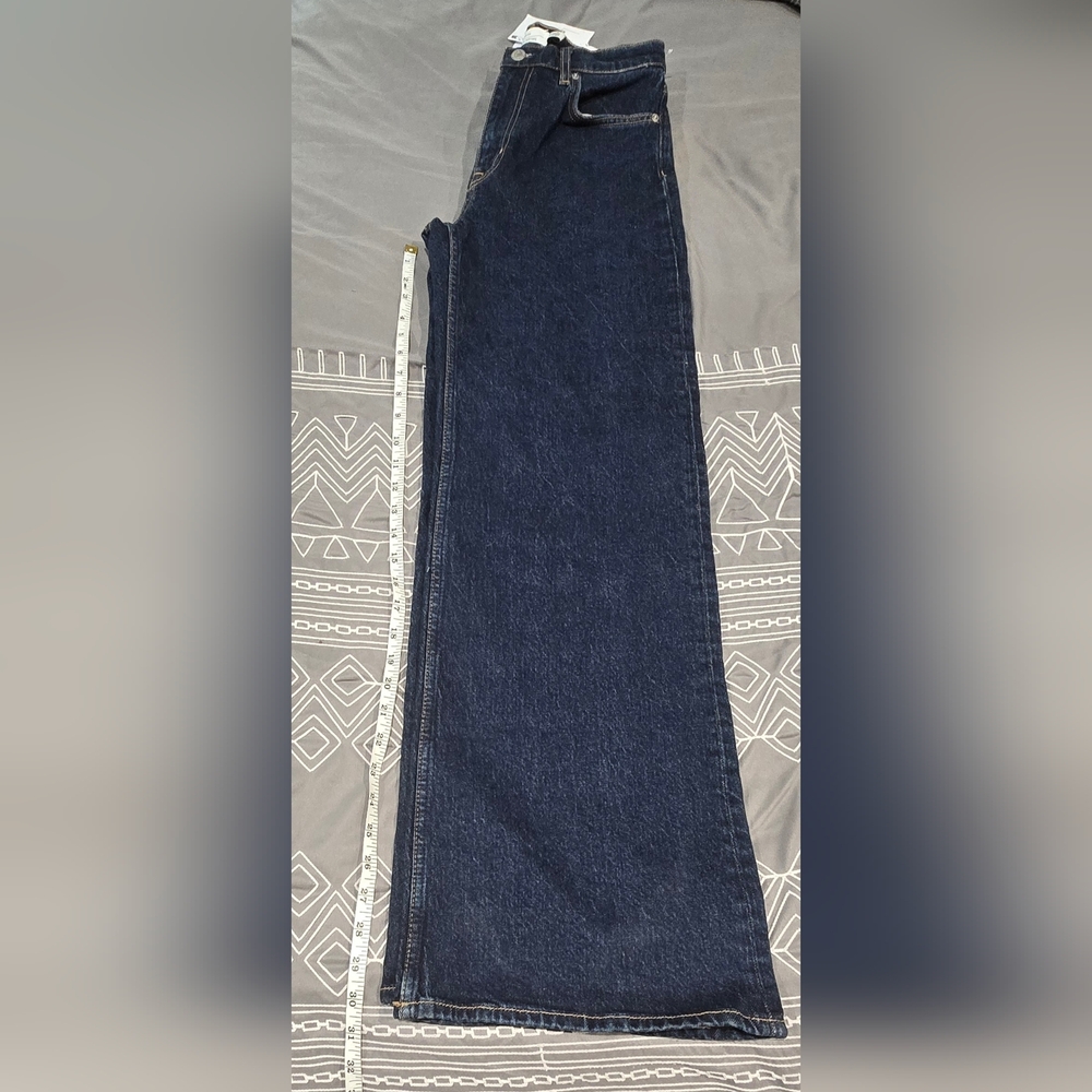 & Other Stories High Waisted Wide Leg Extra Long Length Size 27 - Picture 3 of 9